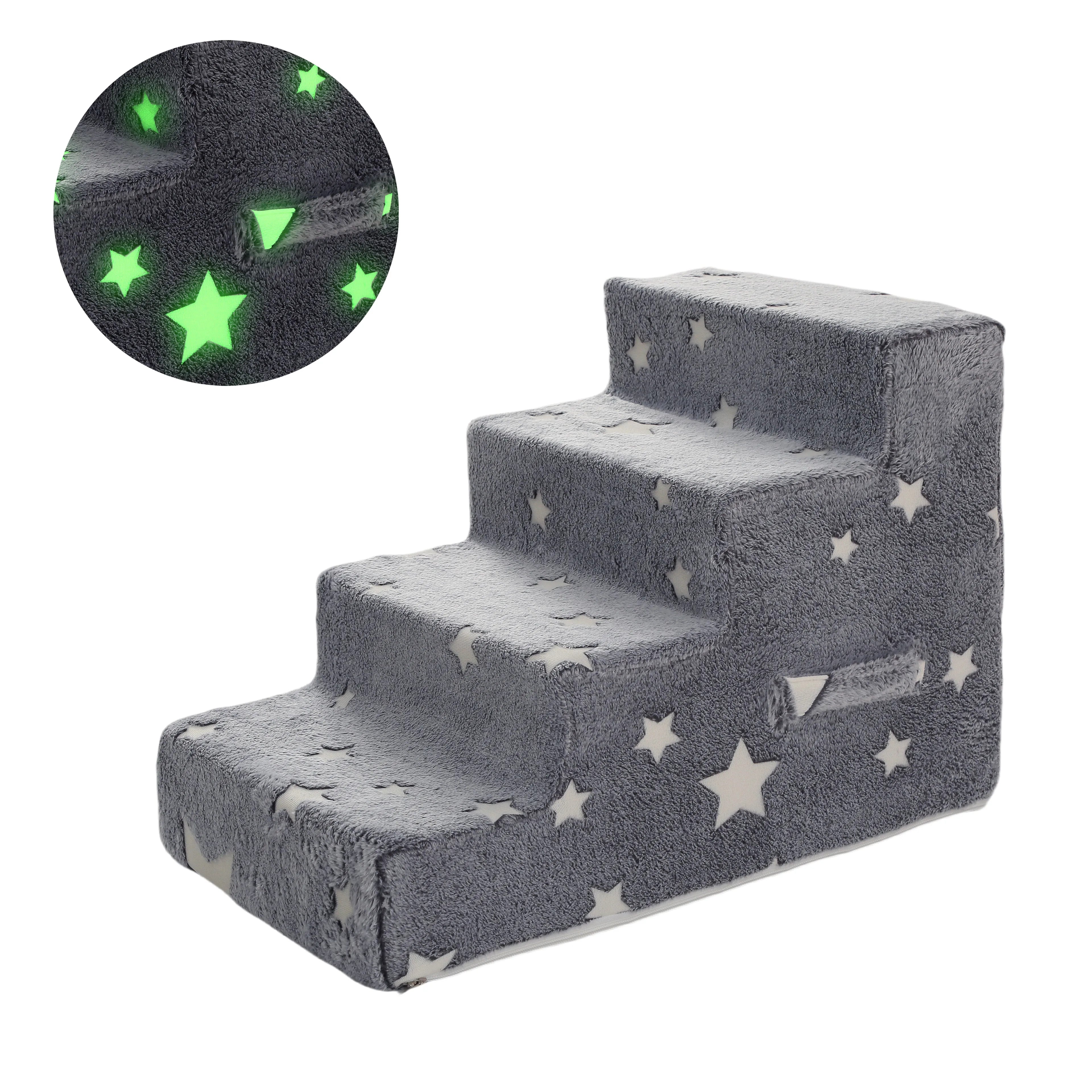 Stairs for Dog Pet Ramp Stairs Cat Dog Ladder 3 4 Step Stairs for Dogs Puppy Ramp Detachable Sponge Pet Ladder Accessories