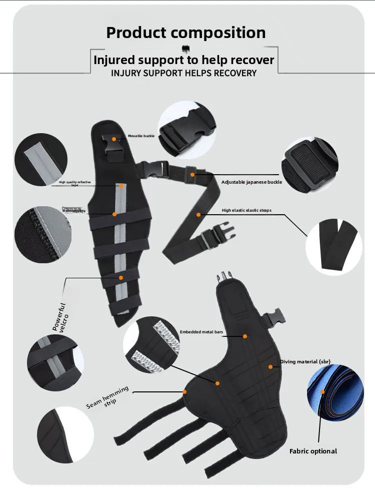 Dog Rear Leg Braces – Support Splint for Elderly & Post-Surgery Pets, Adjustable Aid for Hip Dysplasia & Injury Recovery