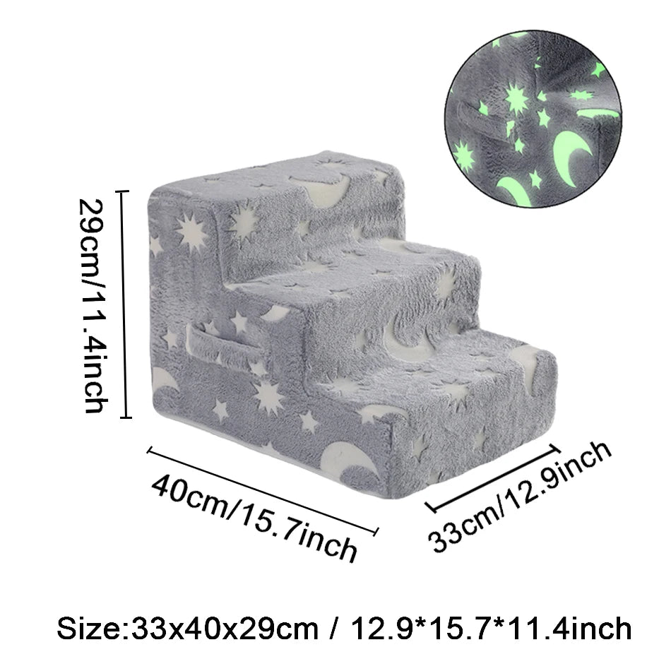 Stairs for Dog Pet Ramp Stairs Cat Dog Ladder 3 4 Step Stairs for Dogs Puppy Ramp Detachable Sponge Pet Ladder Accessories