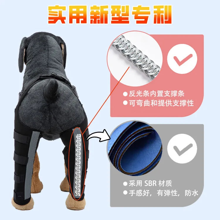 Dog Rear Leg Braces – Support Splint for Elderly & Post-Surgery Pets, Adjustable Aid for Hip Dysplasia & Injury Recovery