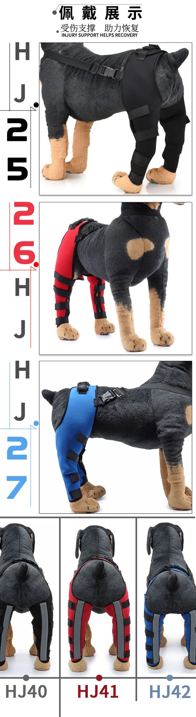 Dog Rear Leg Braces – Support Splint for Elderly & Post-Surgery Pets, Adjustable Aid for Hip Dysplasia & Injury Recovery