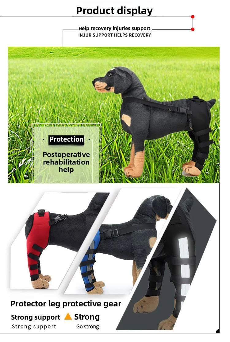 Dog Rear Leg Braces – Support Splint for Elderly & Post-Surgery Pets, Adjustable Aid for Hip Dysplasia & Injury Recovery