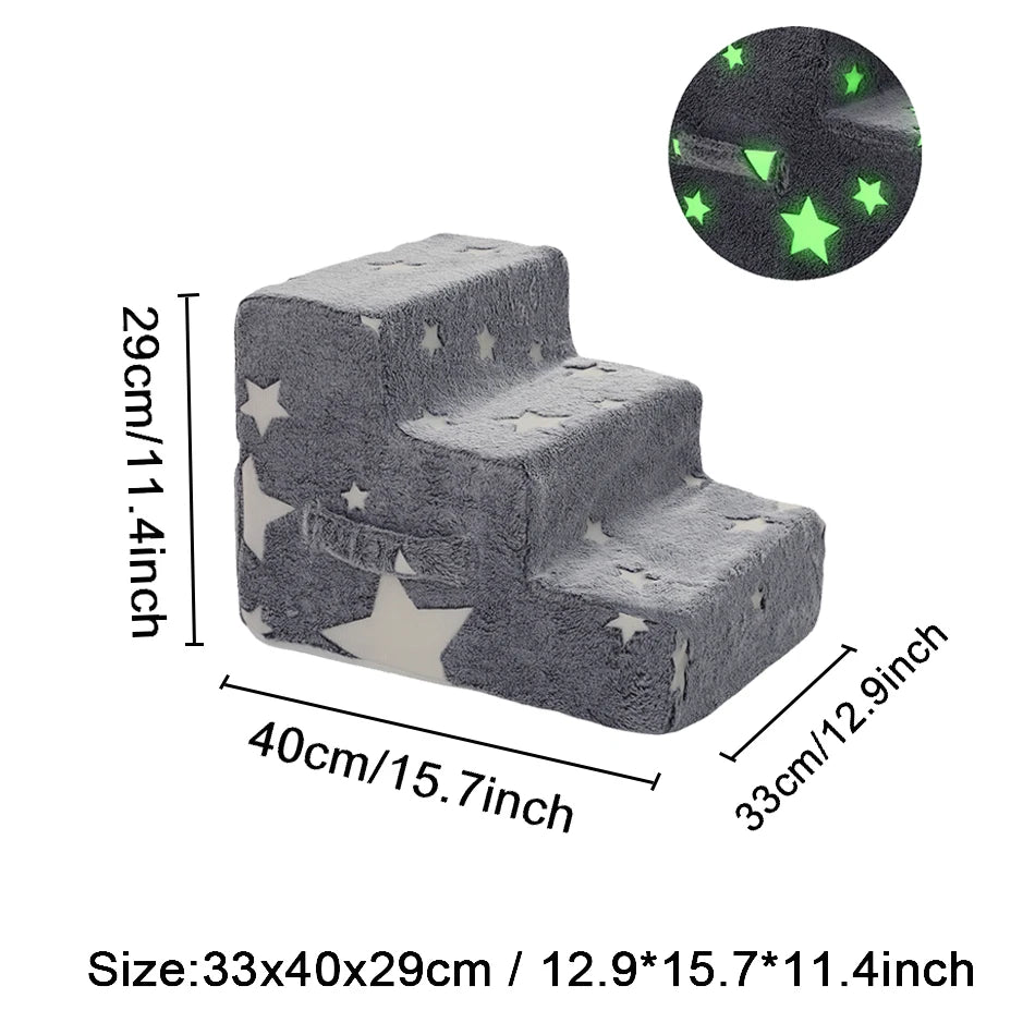 Stairs for Dog Pet Ramp Stairs Cat Dog Ladder 3 4 Step Stairs for Dogs Puppy Ramp Detachable Sponge Pet Ladder Accessories