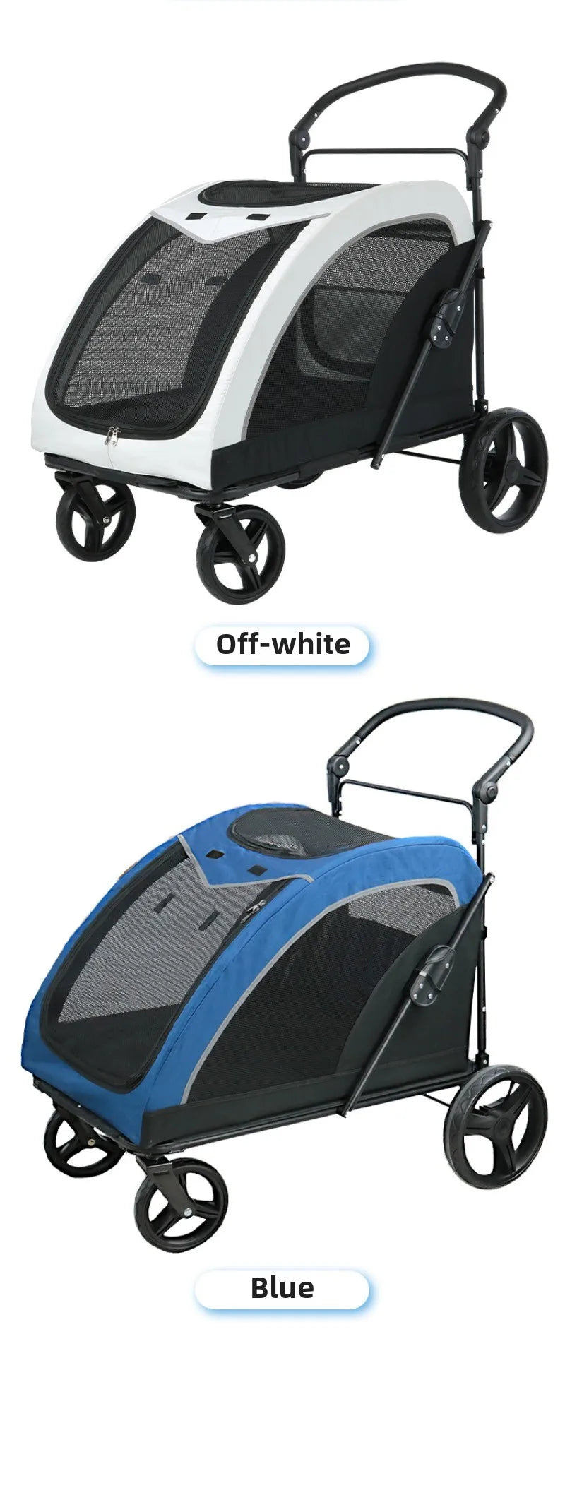 Pet Cart Portable Disabled Elderly Dog Cart Folding Breathable Pets Dog Carriers 360° Universal Wheel Pet Accessories Products
