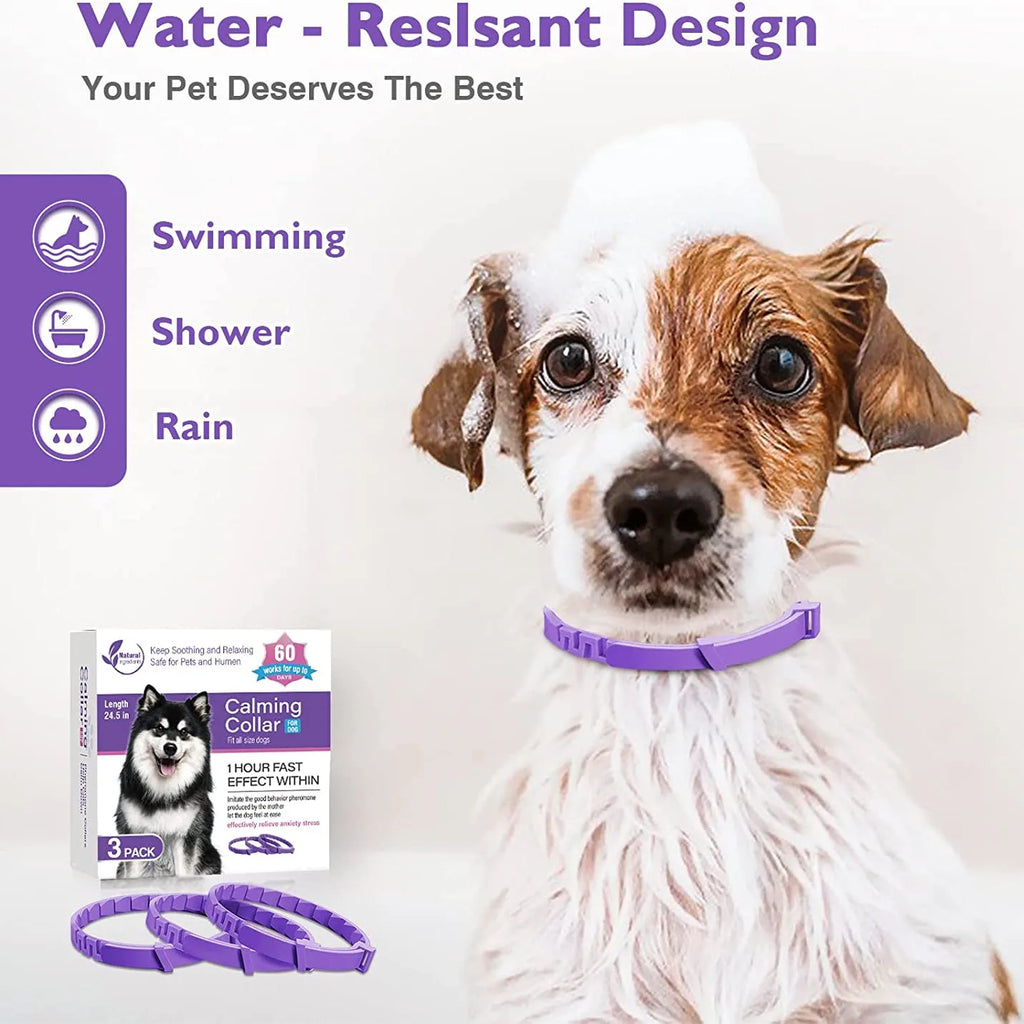 Pet Calming Collar For Cats Dogs Adjustable Anxiety Pheromone Reducing Pet Collar Lasting Natural Calm Relax Soothing Collars