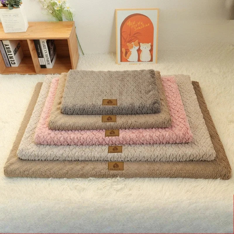 Memory Foam Pet Bed with Removable Washable Faux Fur Cover Orthopedic Waterproof Dog Bed for Crate Anti-Slip Bottom Dog Beds