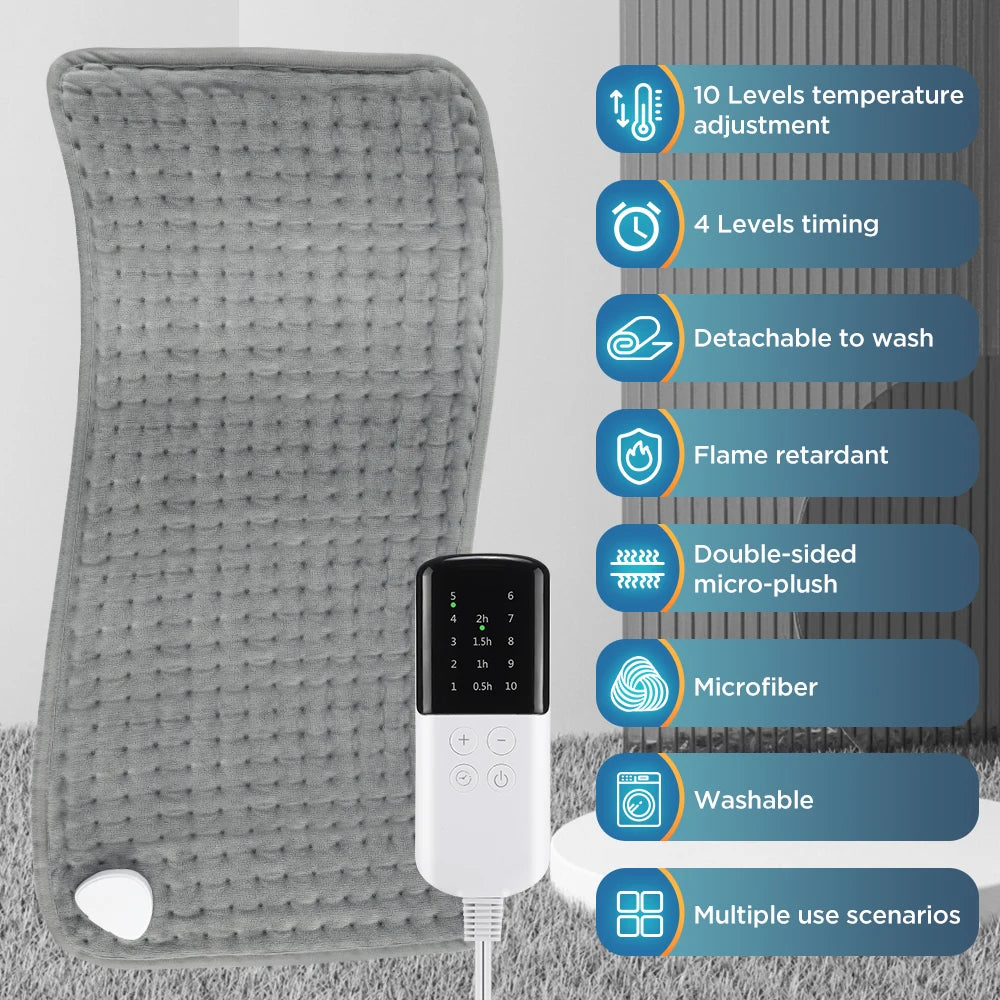 Electric Heating Pad Pet Heat Mat with 9 Levels Constant Temp 4 Mode Timer Body Warming Thermal Mat for Abdomen Hand Thermal Mat