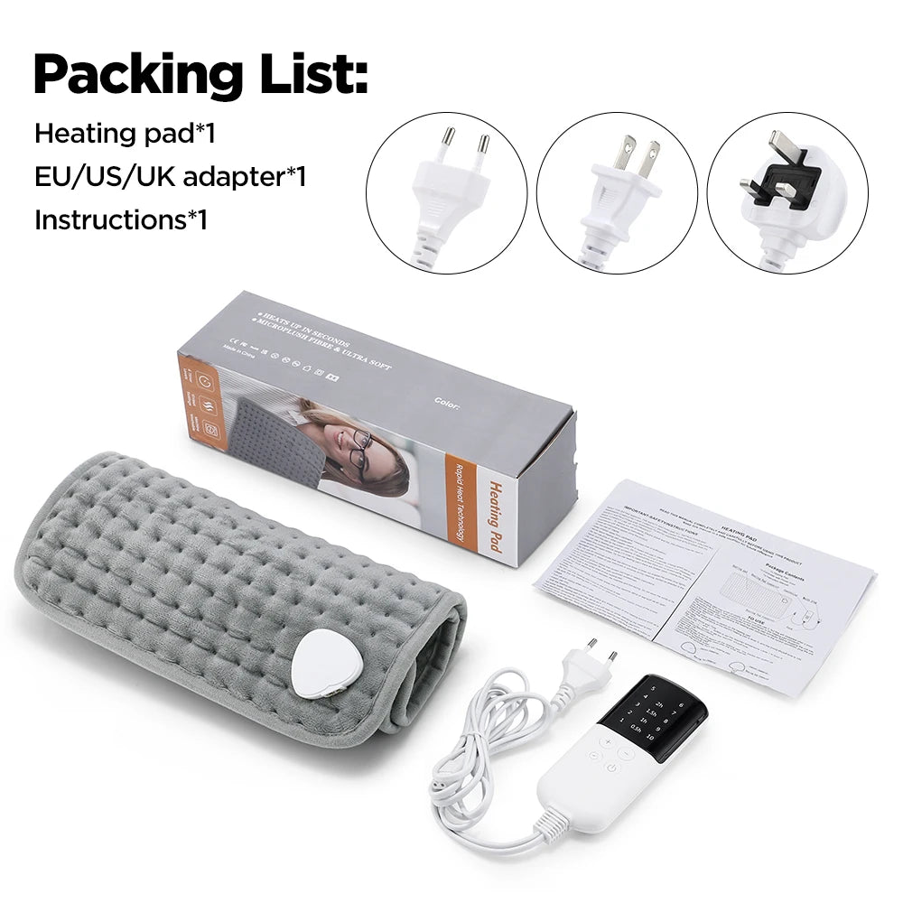 Electric Heating Pad Pet Heat Mat with 9 Levels Constant Temp 4 Mode Timer Body Warming Thermal Mat for Abdomen Hand Thermal Mat