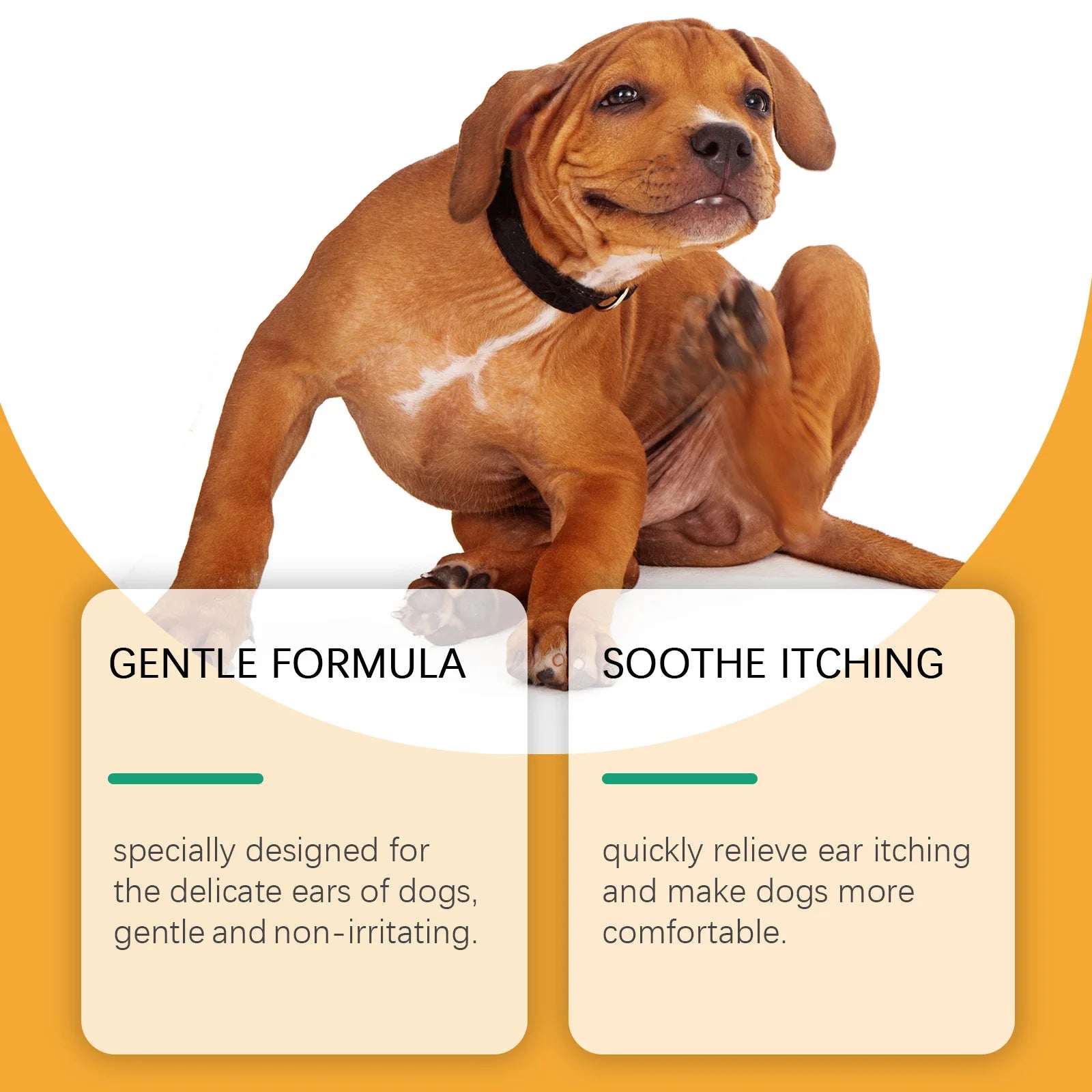 Dog Ear Care Drops Relieve Itching Dandruff Reduce Odor Anti-Fungals Earwax Remover No Irritating Pet Ear Cleaner Liquid 60ml