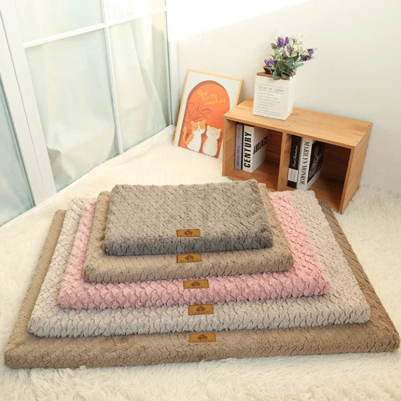 Memory Foam Pet Bed with Removable Washable Faux Fur Cover Orthopedic Waterproof Dog Bed for Crate Anti-Slip Bottom Dog Beds