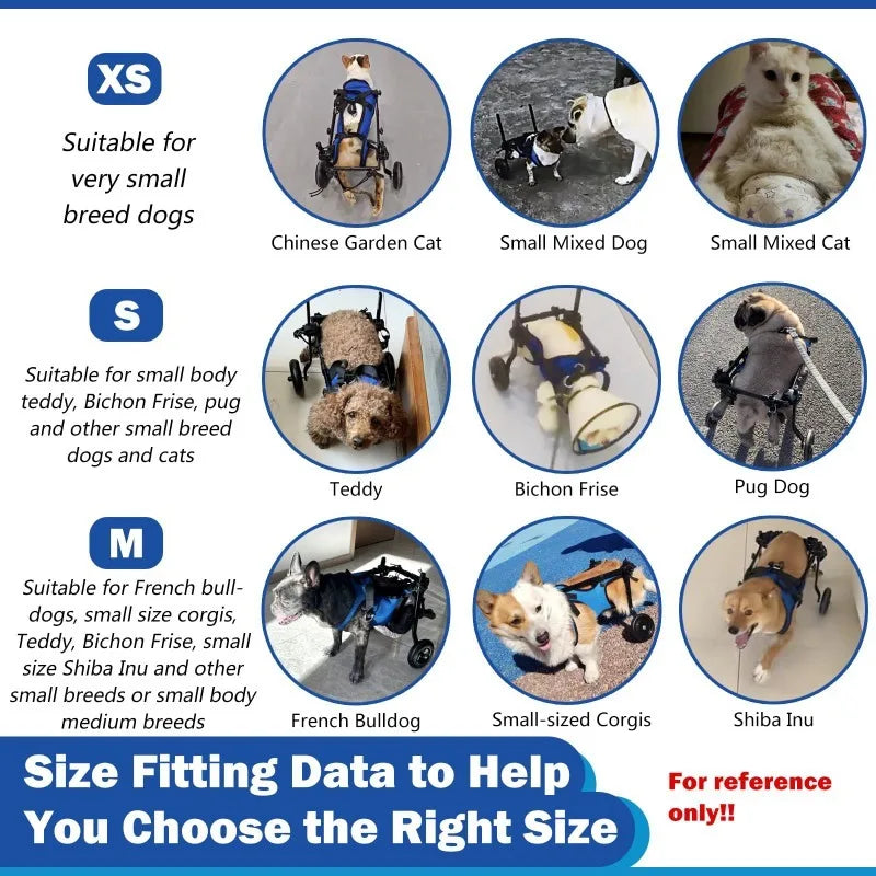 Pet Wheelchair Dog Wheelchair Hind Limb Paralysis Disabled Elderly Pet Scooter Dog Rehabilitation Walking Assist Vehicle