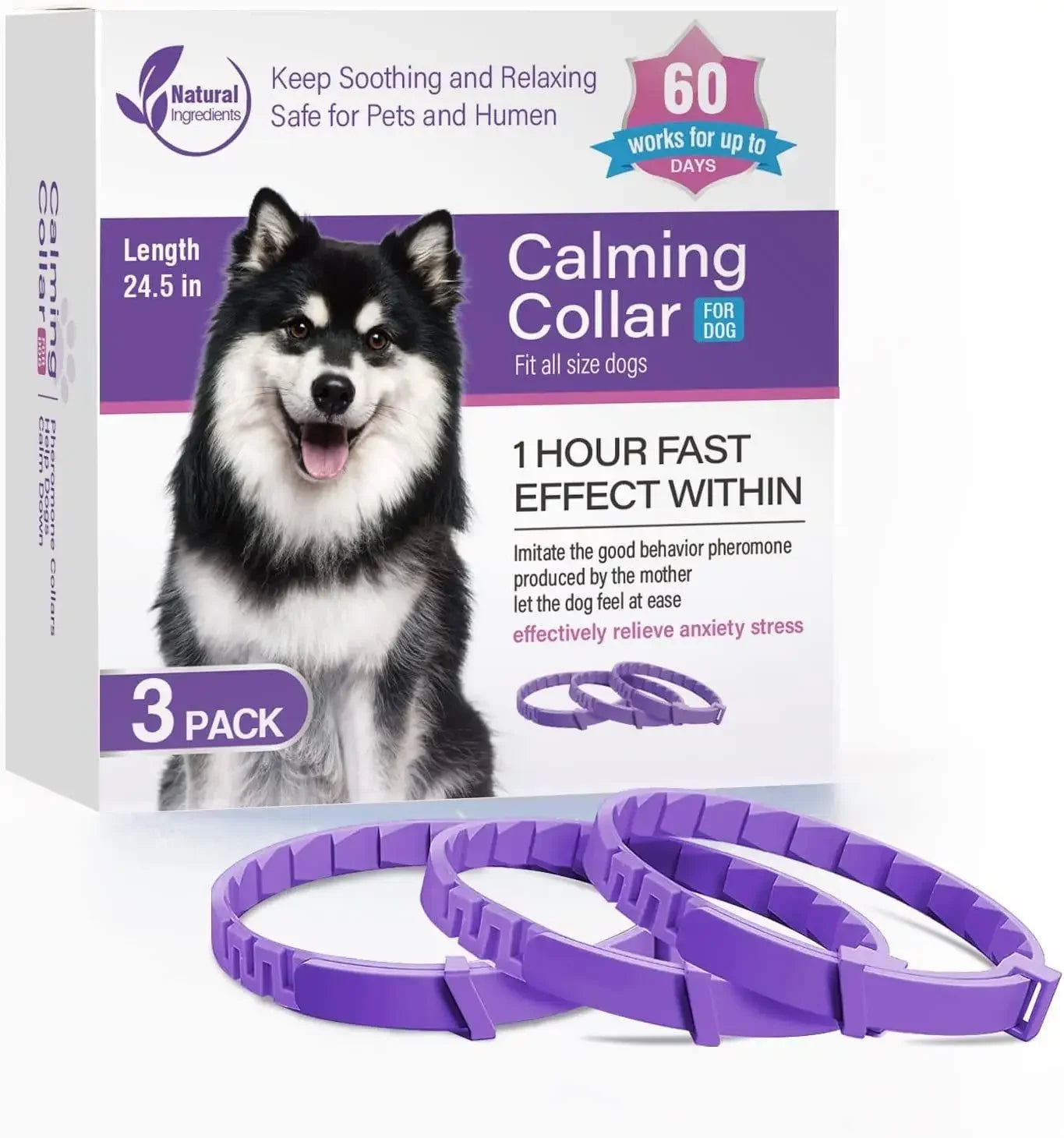 Pet Calming Collar For Cats Dogs Adjustable Anxiety Pheromone Reducing Pet Collar Lasting Natural Calm Relax Soothing Collars
