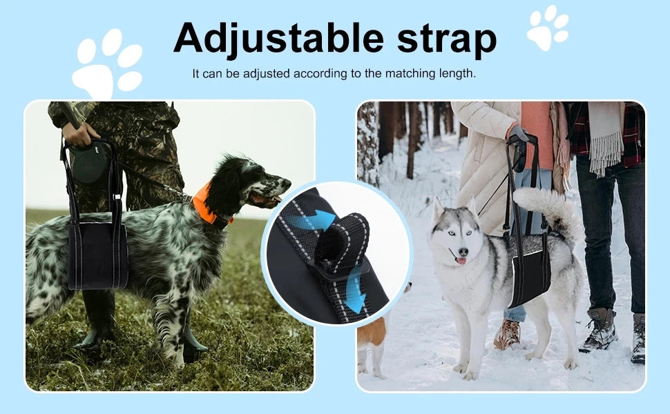 Adjustable Dog Sling for Back Legs Support Rehab Harness for Weak Rear Legs Pet Aid Assist Tool for Elderly Dog