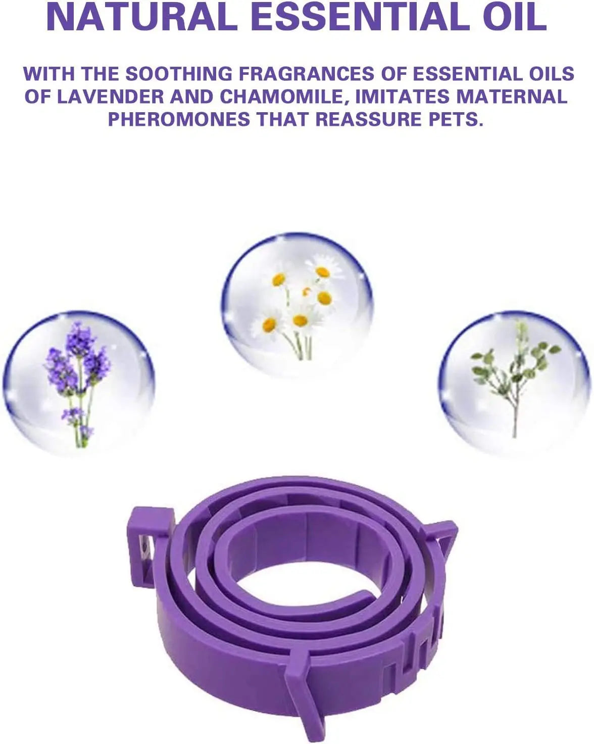 Pet Calming Collar For Cats Dogs Adjustable Anxiety Pheromone Reducing Pet Collar Lasting Natural Calm Relax Soothing Collars