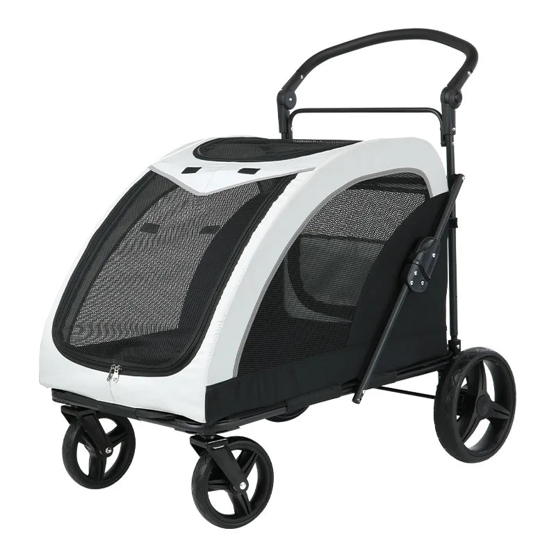 Pet Cart Portable Disabled Elderly Dog Cart Folding Breathable Pets Dog Carriers 360° Universal Wheel Pet Accessories Products